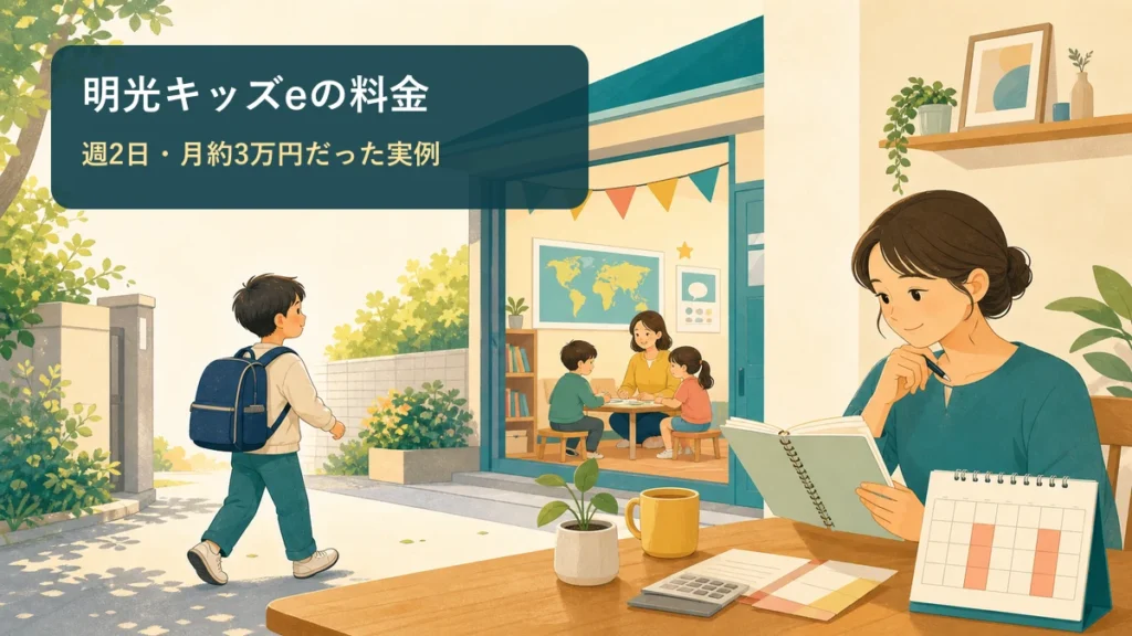 明光キッズeの週2日料金を検討する家庭のイメージ
